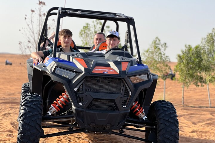 Experience the vast desert landscape of Dubai as you embark on a self-drive dune buggy adventure surrounded by stunning sands and the thrills of off-road exploration.